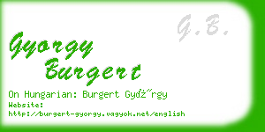 gyorgy burgert business card